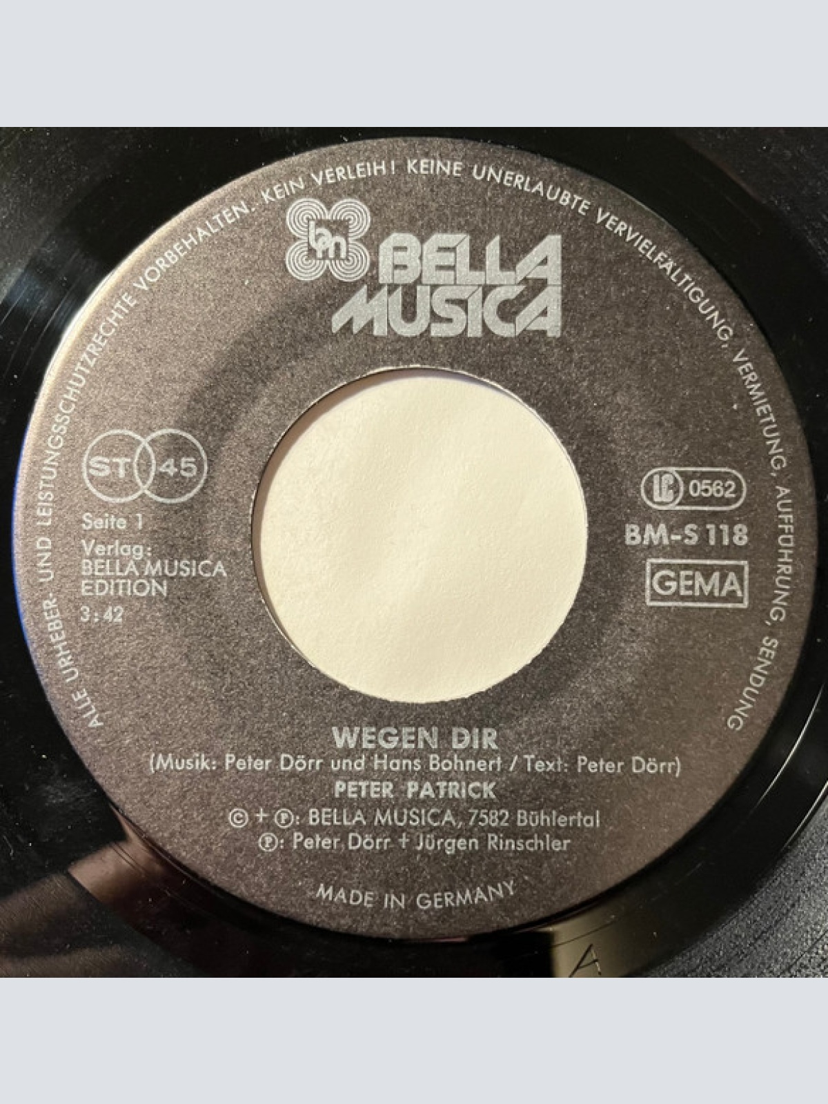 Vinyl / Peter Patrick (2) - Wegen Dir