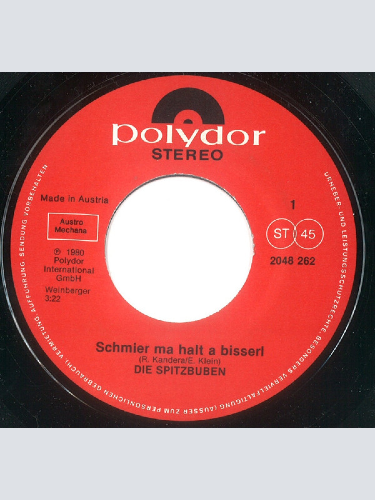 Vinyl / Die Spitzbuben* - Schmier Ma Halt A Bisserl