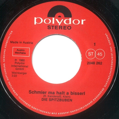 Vinyl / Die Spitzbuben* - Schmier Ma Halt A Bisserl