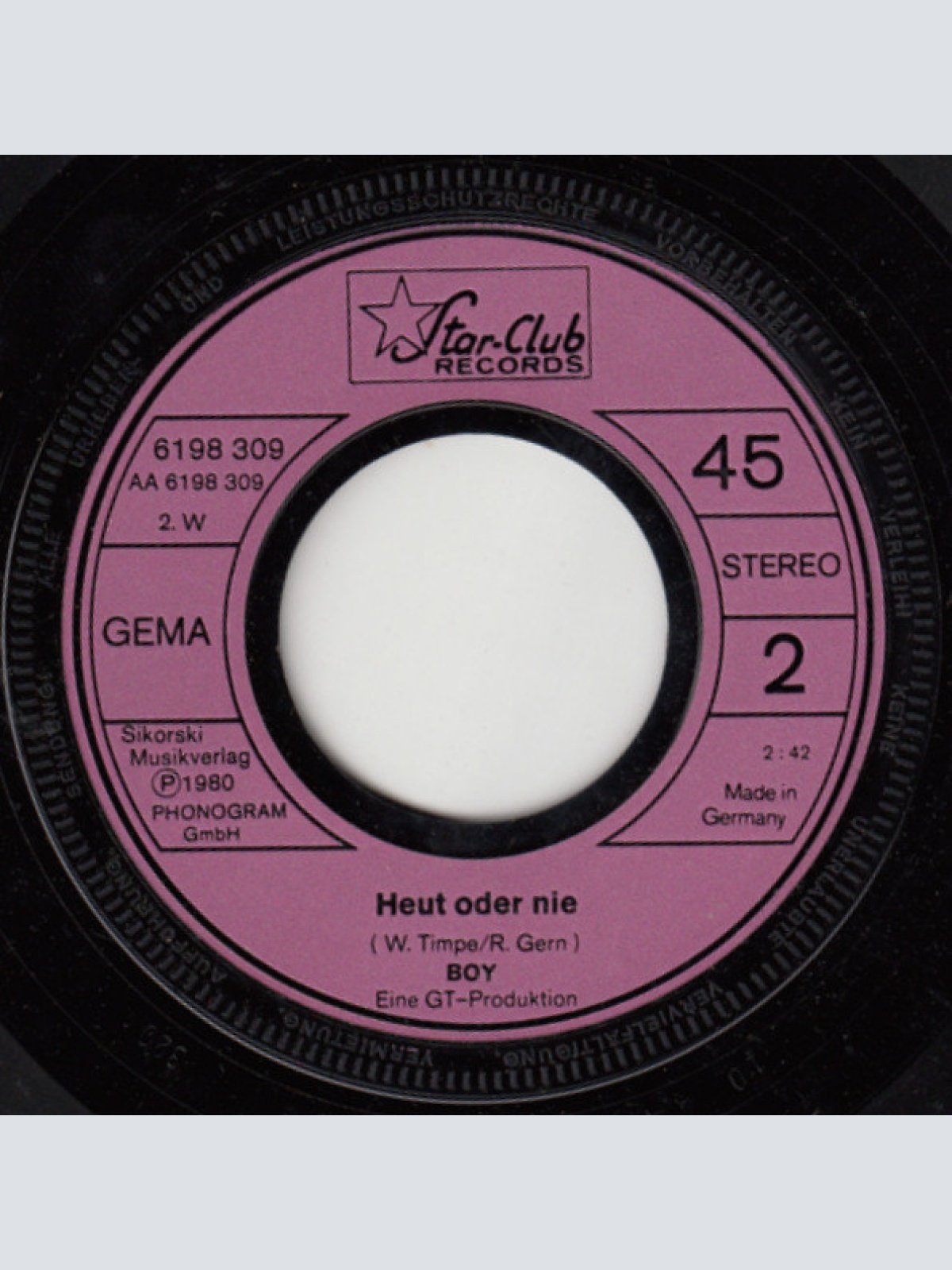 Vinyl / Boy (20) - Jede Nacht 'ne Muppet-Party (Such A Night)