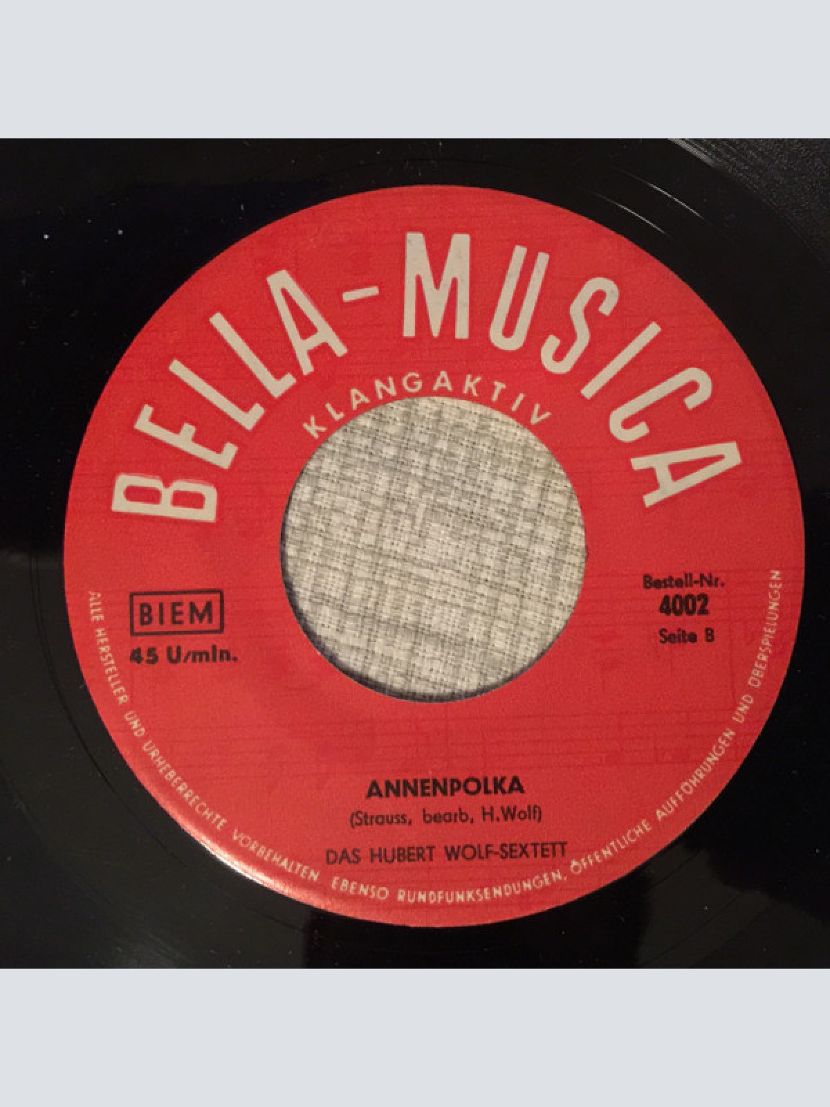 Vinyl / Das Hubert Wolf-Sextett* - Thema Fugato