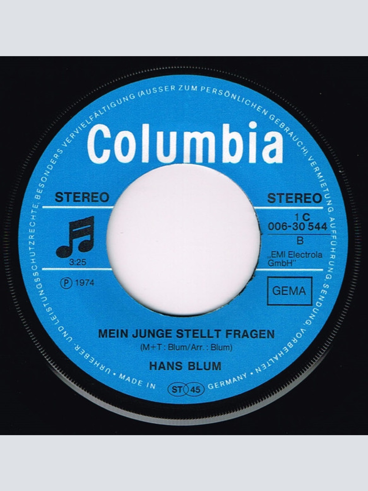 Vinyl / Hans Blum, Susi* - Schenk Mir Kein Spielzeug / Mein Junge Stellt Fragen