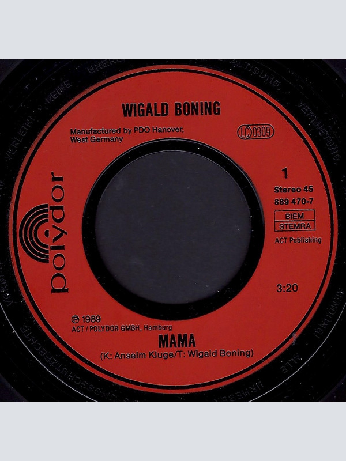 Vinyl / Wigald Boning - Mama