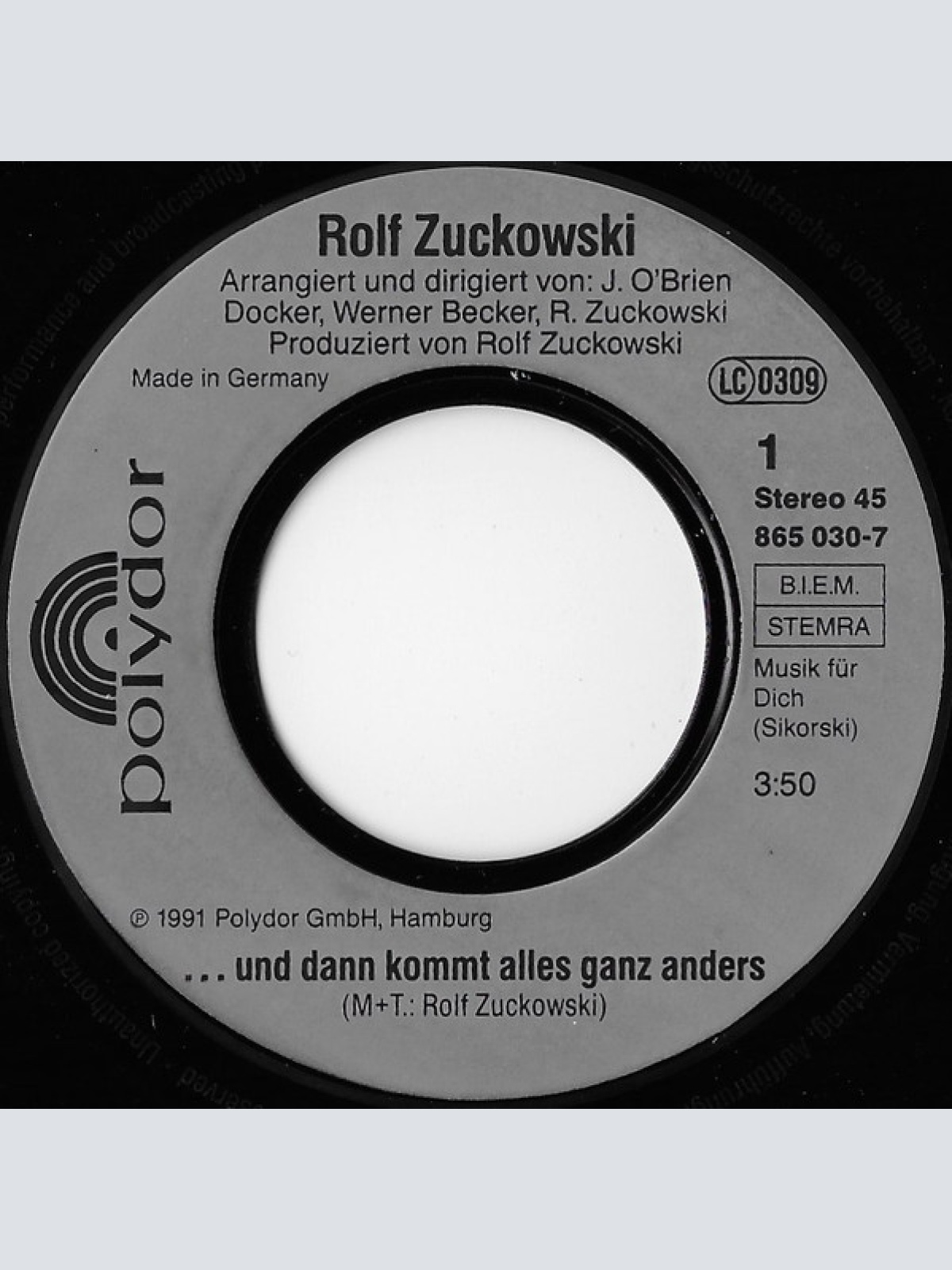 Vinyl / Rolf Zuckowski - ...Und Dann Kommt Alles Ganz Anders