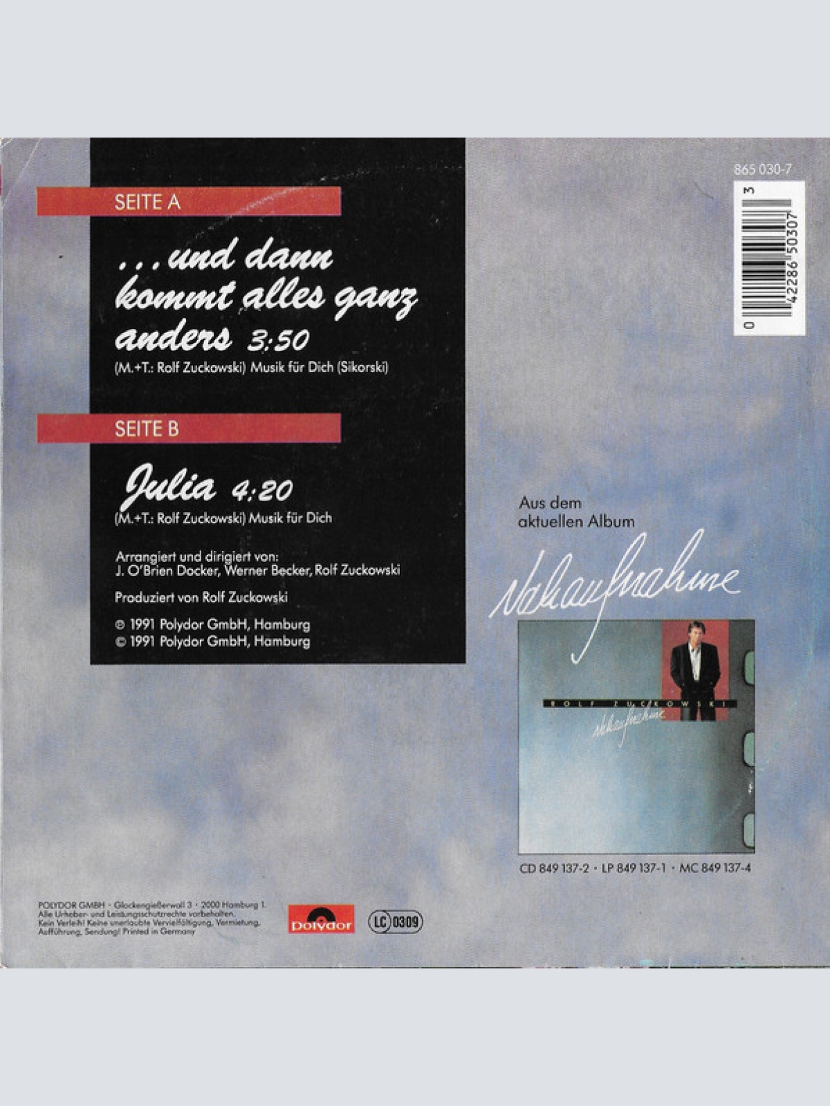 Vinyl / Rolf Zuckowski - ...Und Dann Kommt Alles Ganz Anders