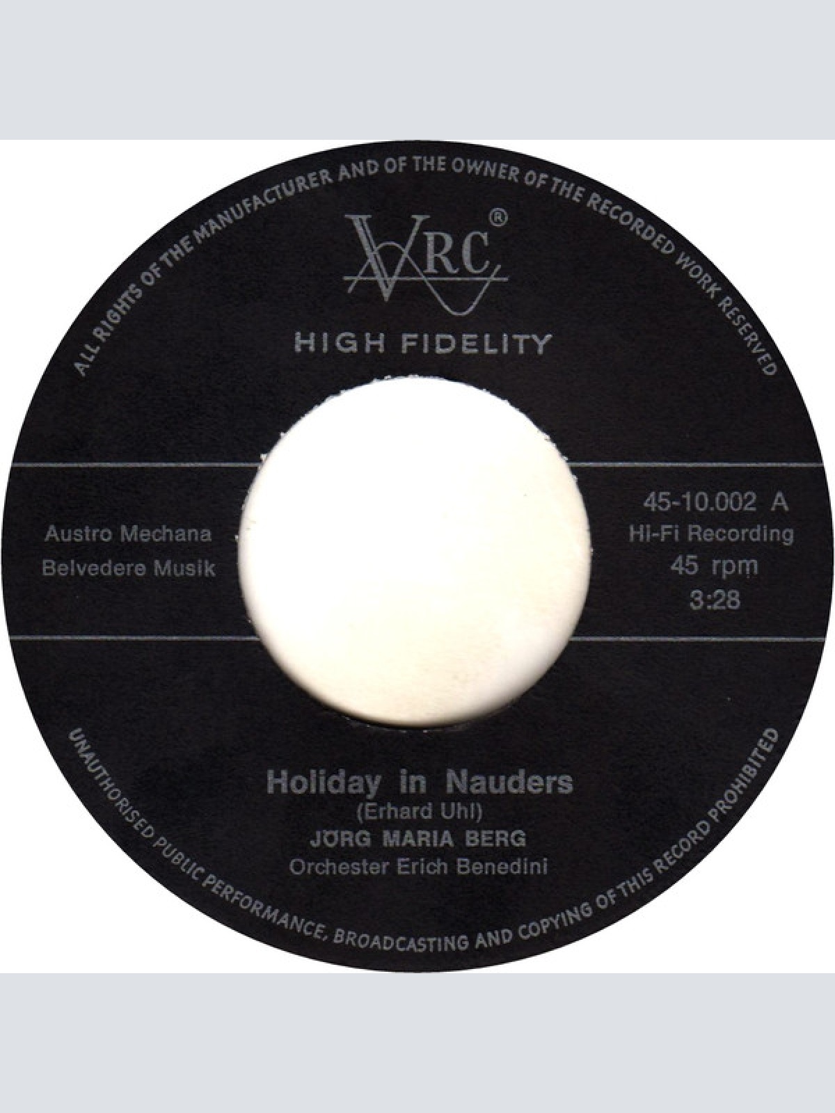 Vinyl / Jörg Maria Berg - Holiday In Nauders