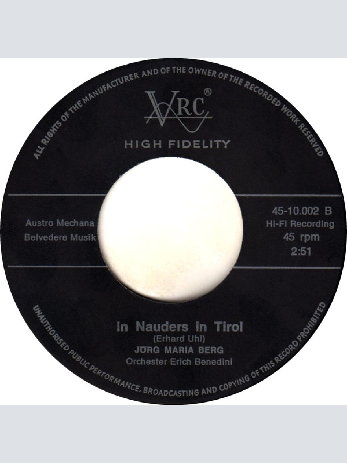 Vinyl / Jörg Maria Berg - Holiday In Nauders