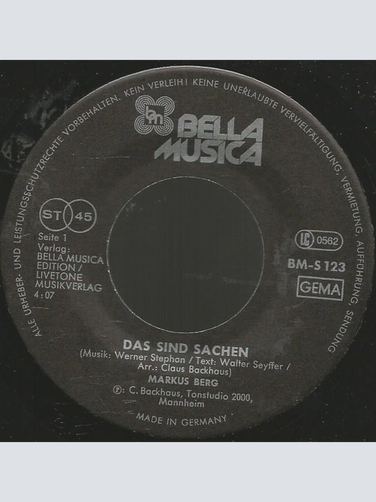 Vinyl / Markus Berg (3) - Das Sind Sachen