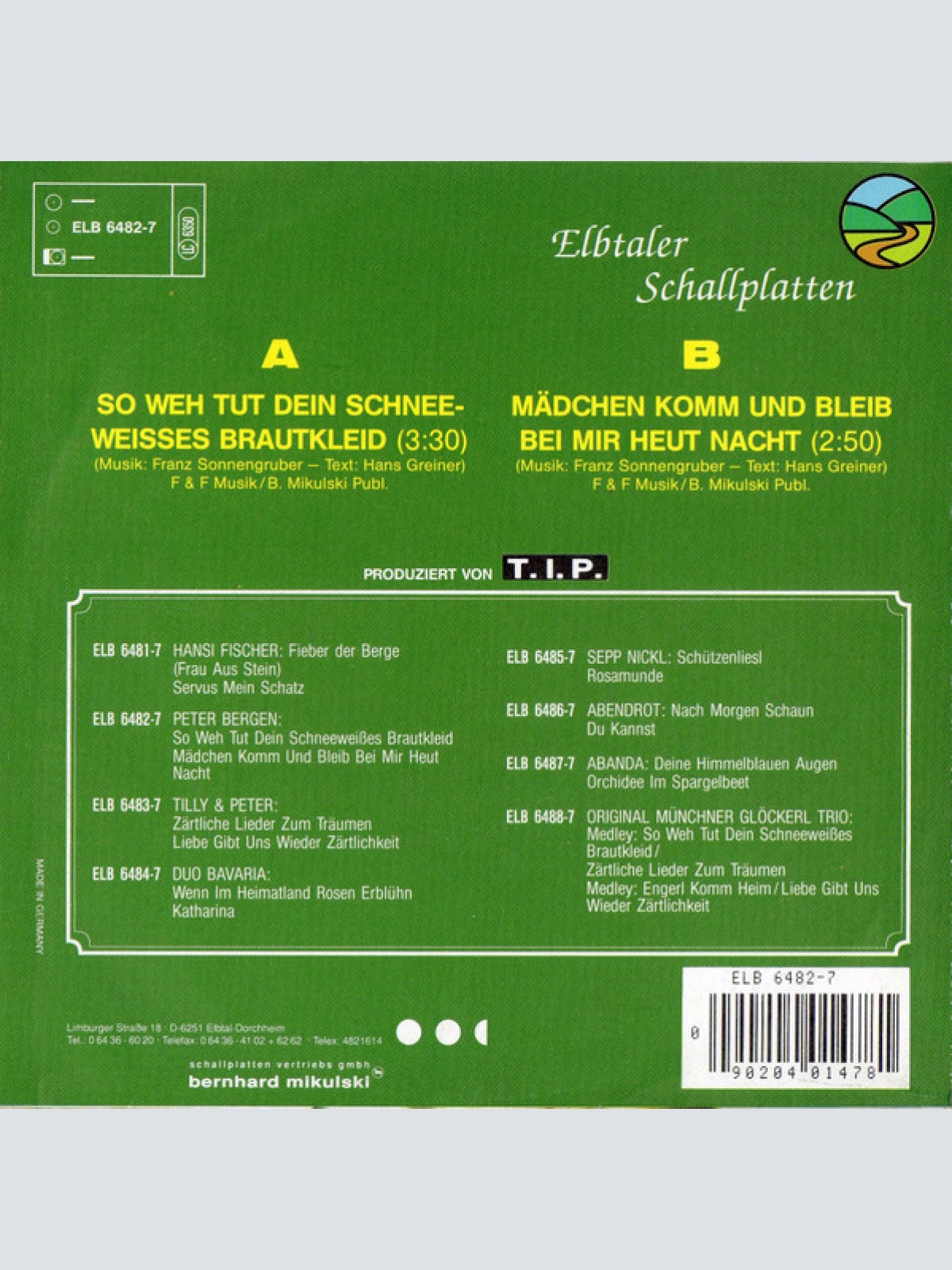 Vinyl / Peter Bergen (5) - So Weh Tut Dein Schneeweißes Brautkleid