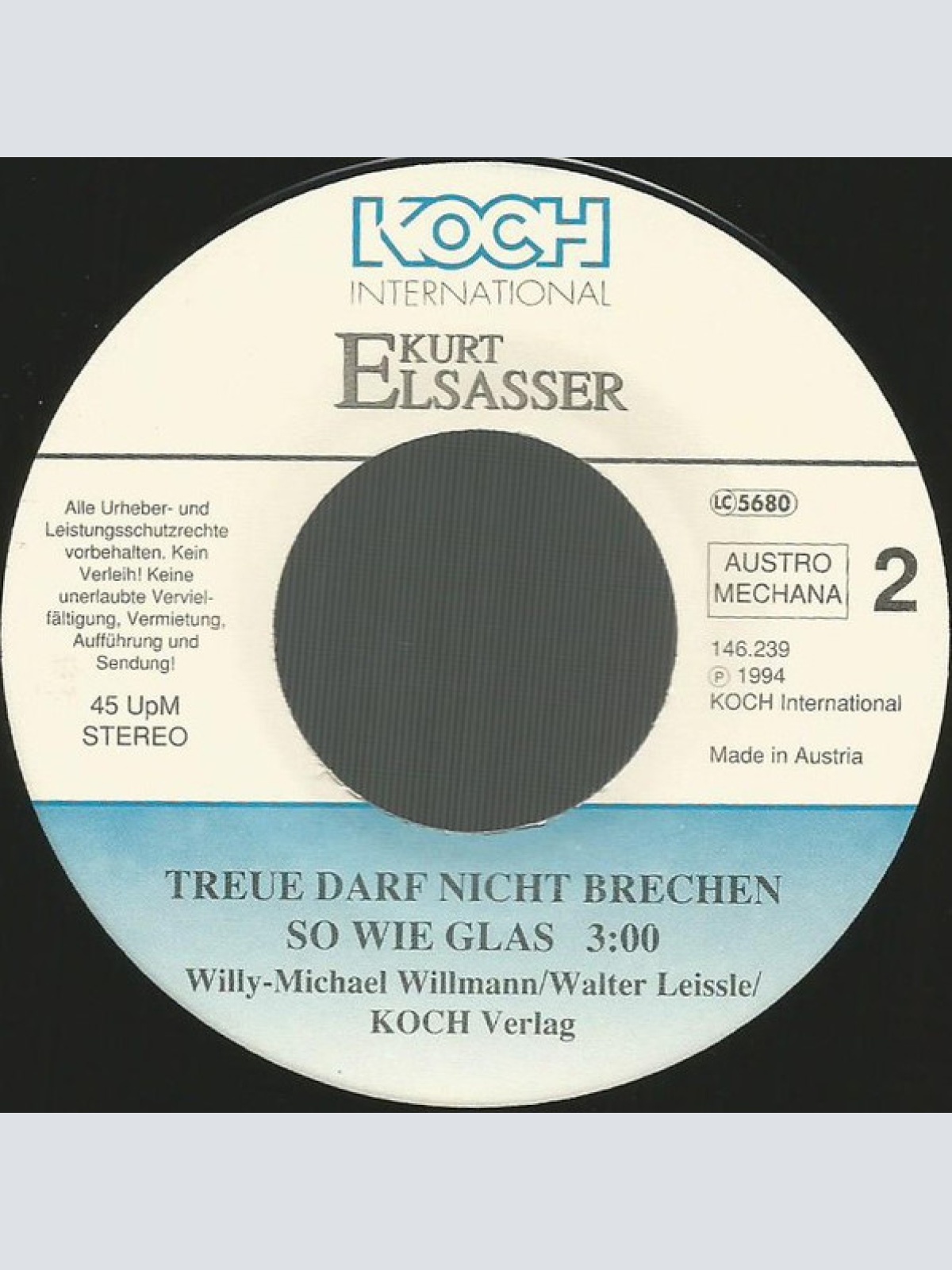 Vinyl / Kurt Elsasser - Was Z'sammen G'hört, Muss Z'sammen Bleib'n