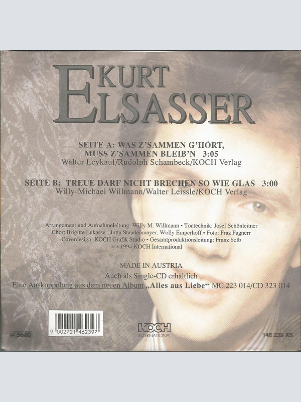 Vinyl / Kurt Elsasser - Was Z'sammen G'hört, Muss Z'sammen Bleib'n
