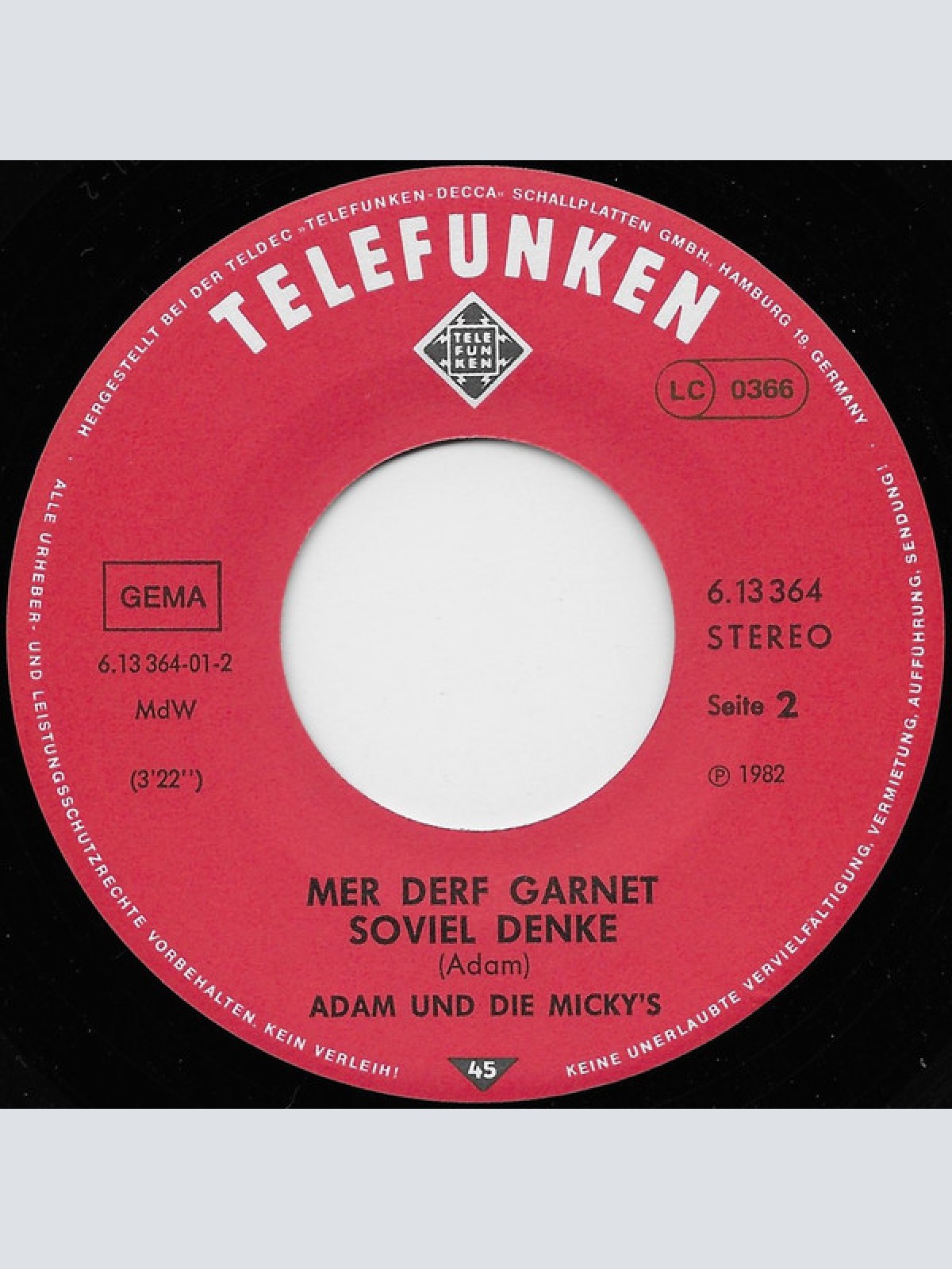 Vinyl / Adam Und Die Micky's - Macht Die Welt Net Kaputt