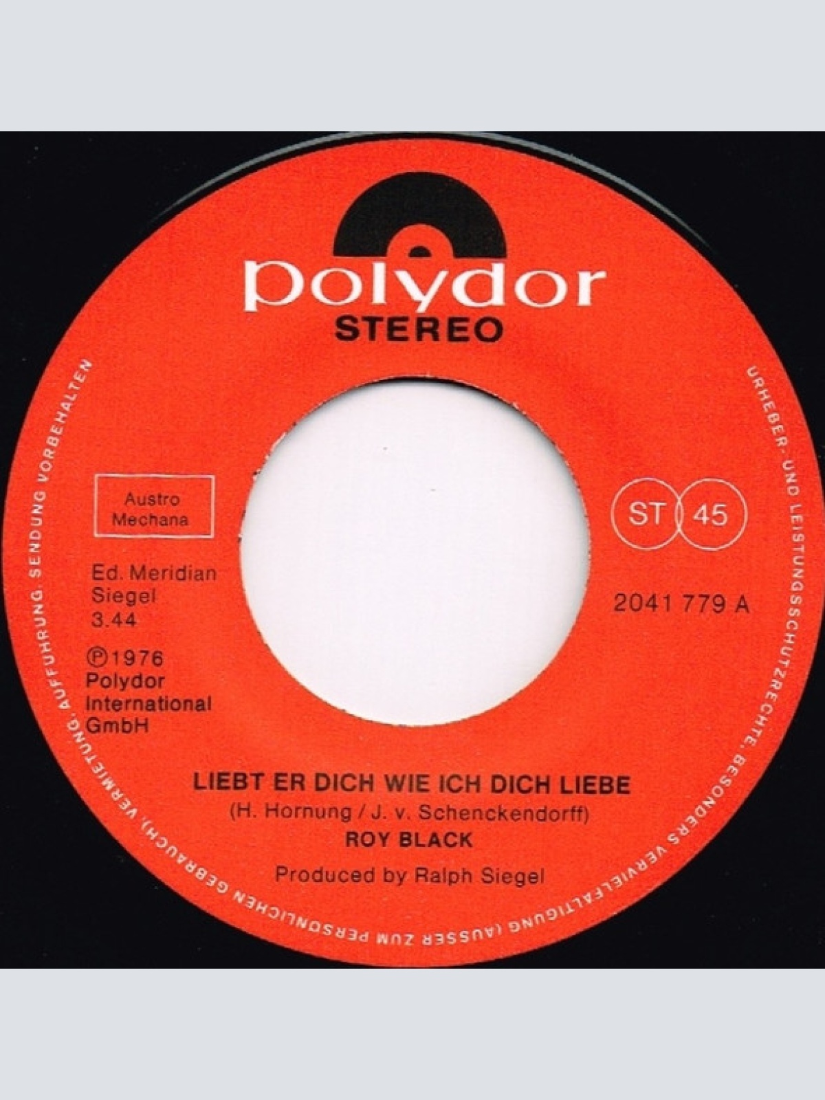 Vinyl / Roy Black - Liebt Er Dich Wie Ich Dich Liebe / Nimm Mich Mit, Ich Hab' Noch Nie Das Meer Geseh'n