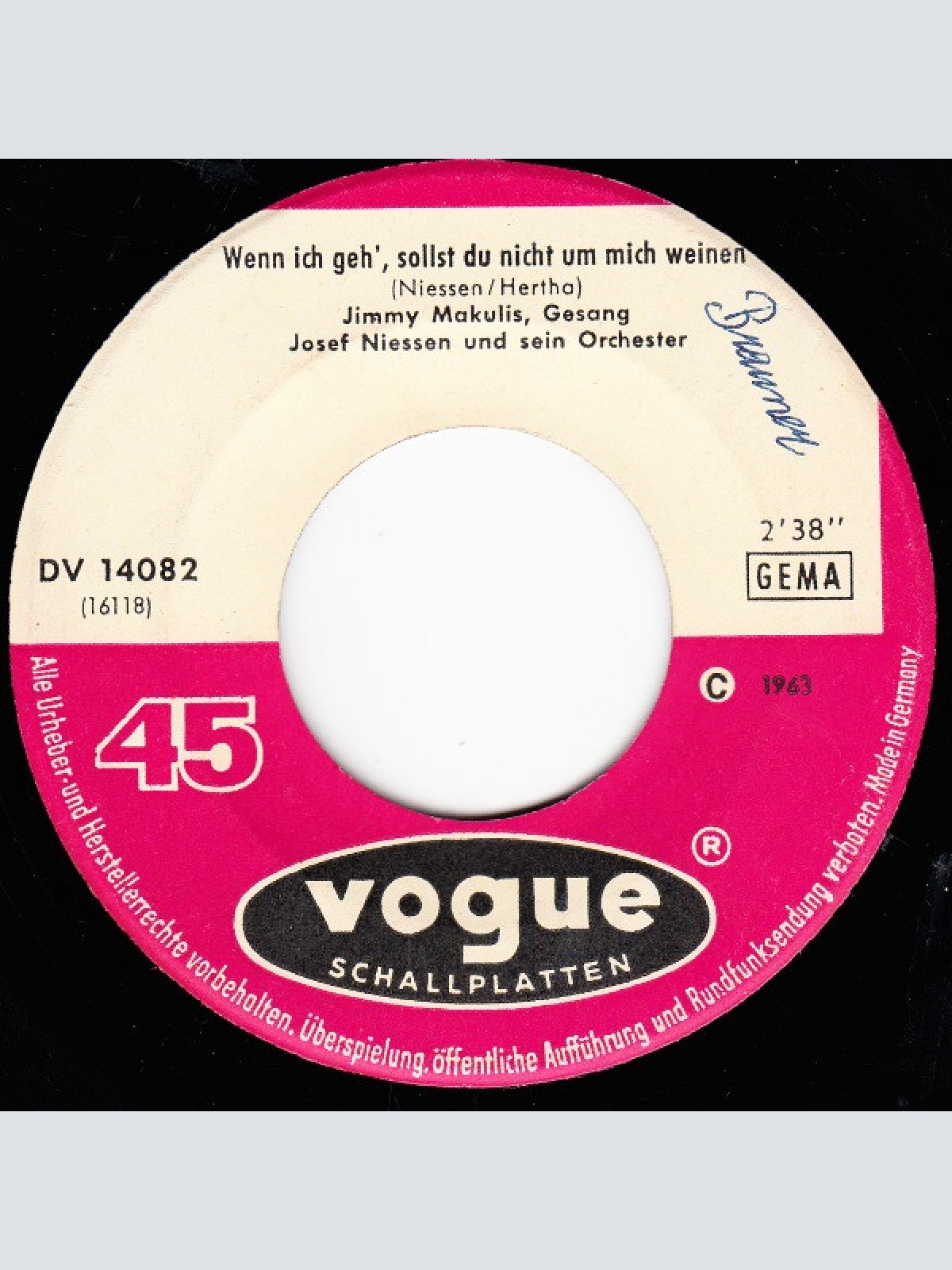 Vinyl / Jimmy Makulis - Komm', Fahr Mit Mir Nach Blue-Hawaii