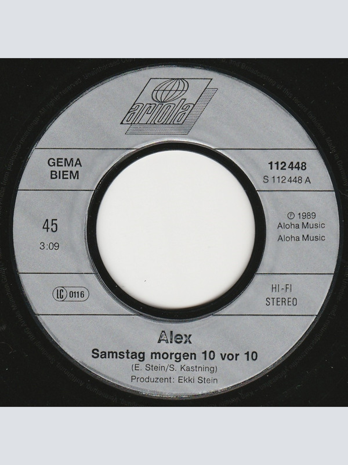 Vinyl / Alex (499) - Samstagmorgen 10 vor 10