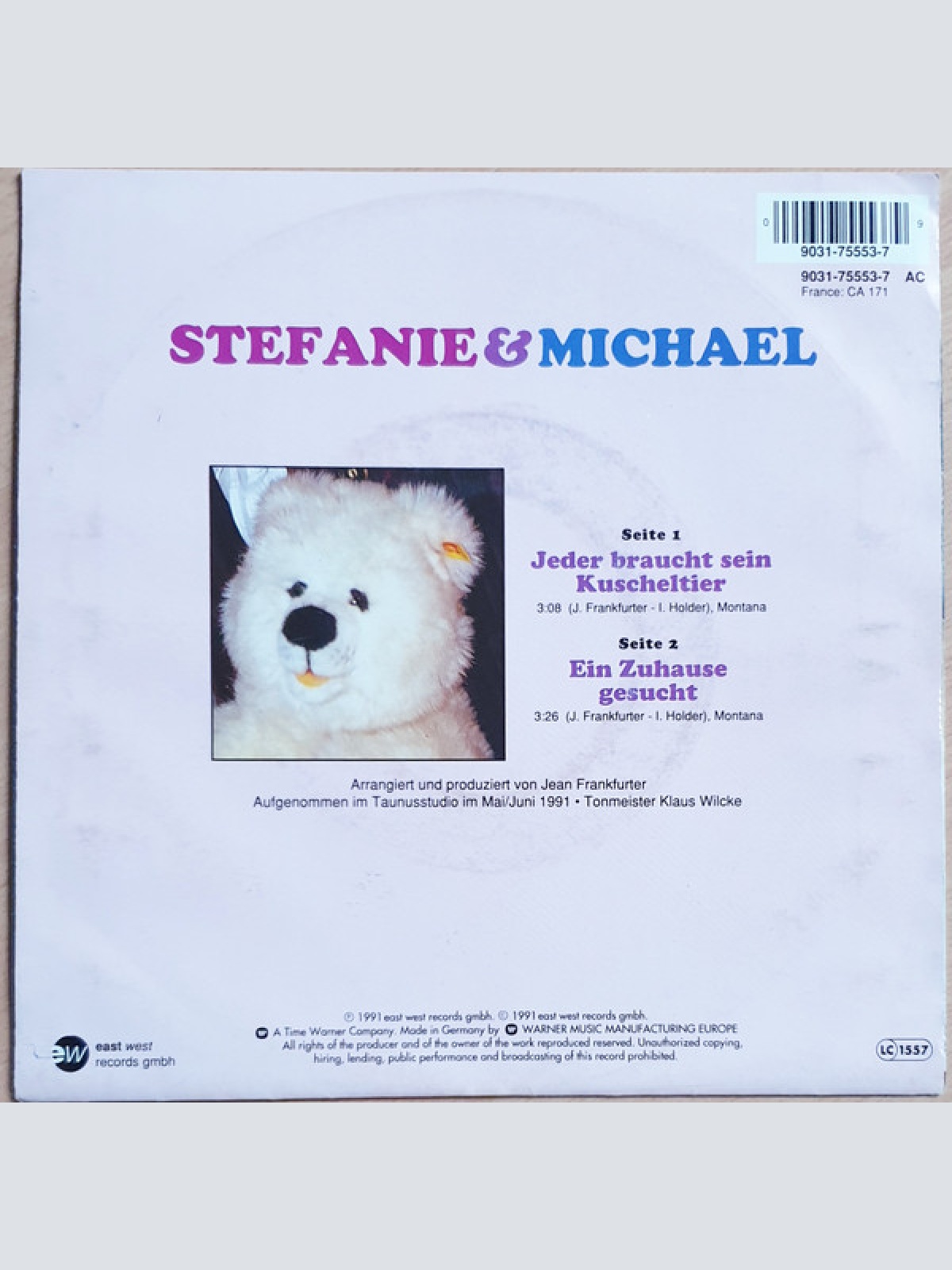 Vinyl / Stefanie* & Michael* - Jeder Braucht Sein Kuscheltier