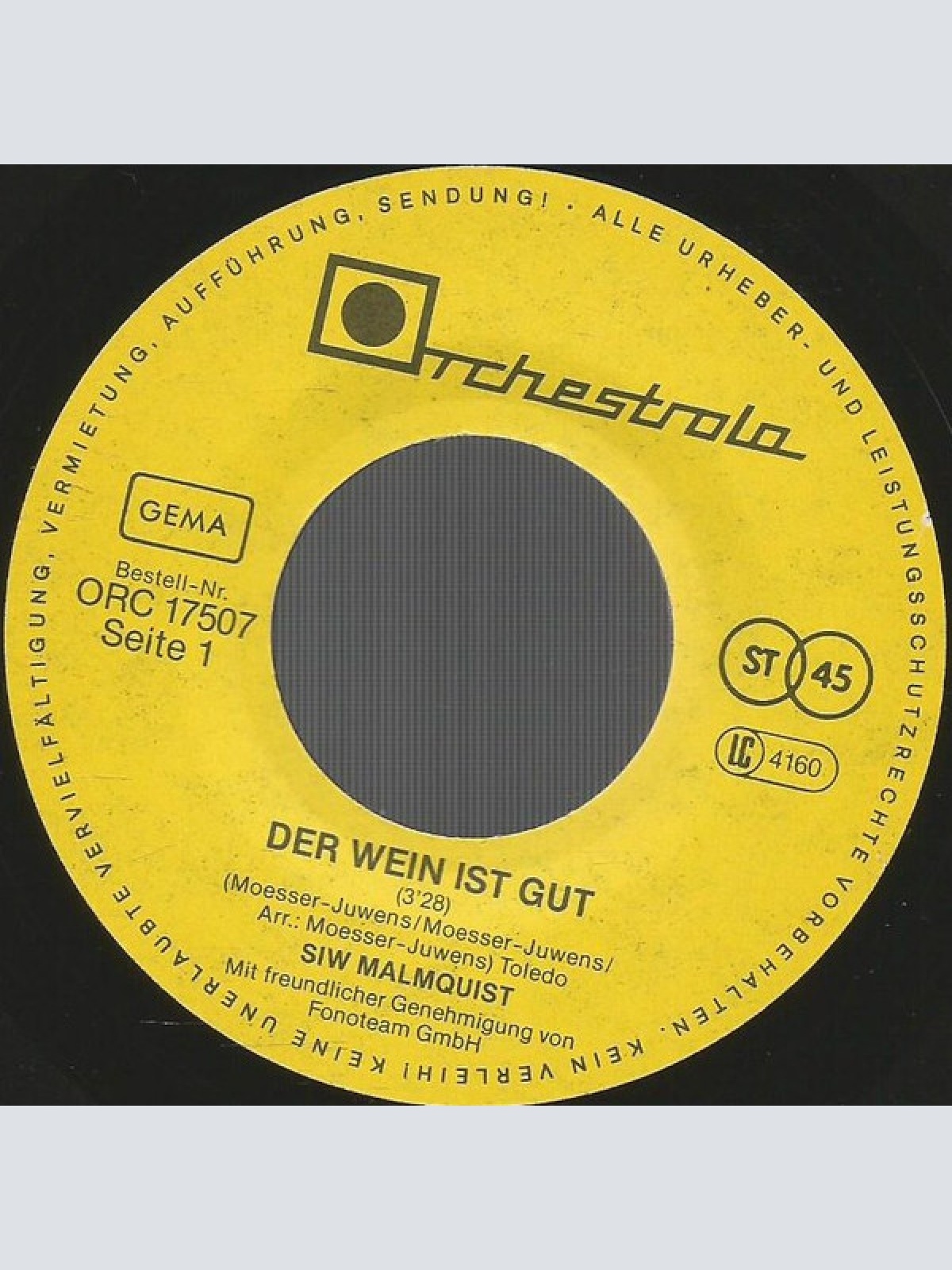 Vinyl / Siw Malmkvist - Der Wein Ist Gut / Die Zeit Mit Dir