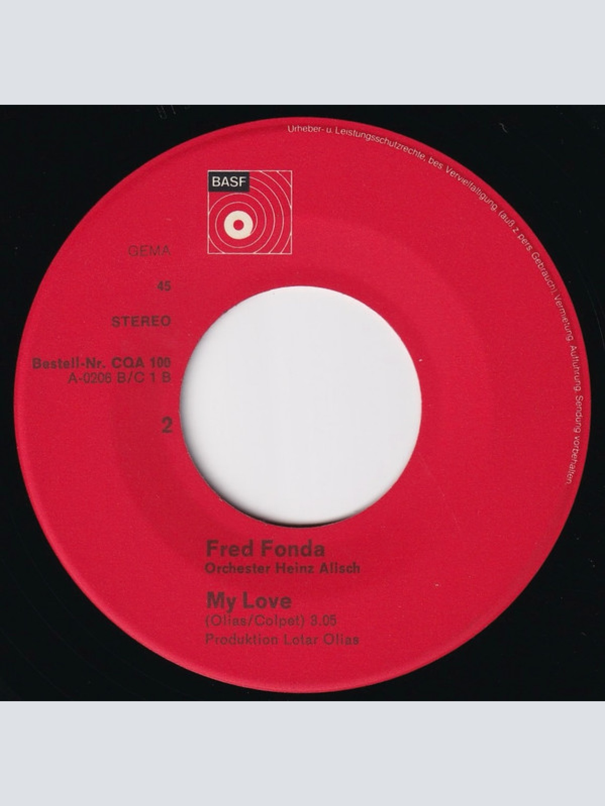 Vinyl / Fred Fonda - Ich Brauch Dich / My Love