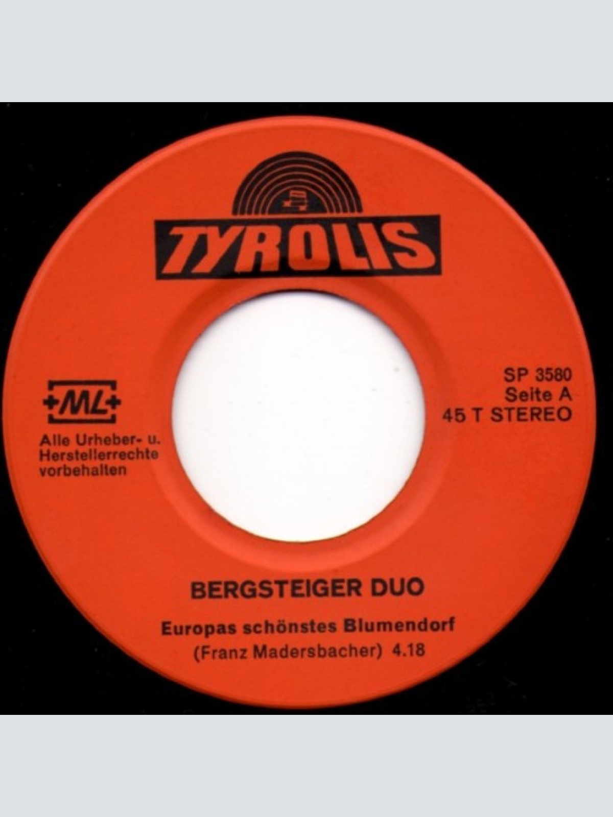 Vinyl / Bergsteiger Duo* - Europas Schönstes Blumendorf