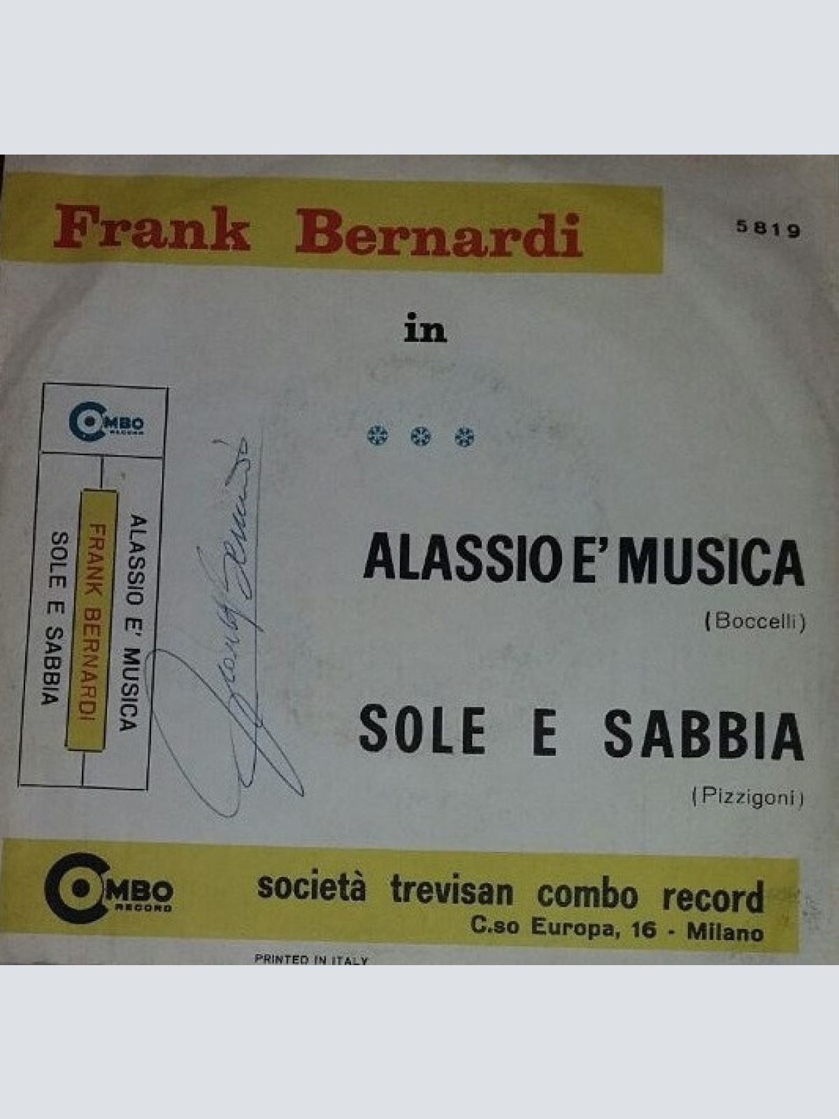 Vinyl / Frank Bernardi - Alassio E' Musica / Sole E Sabbia