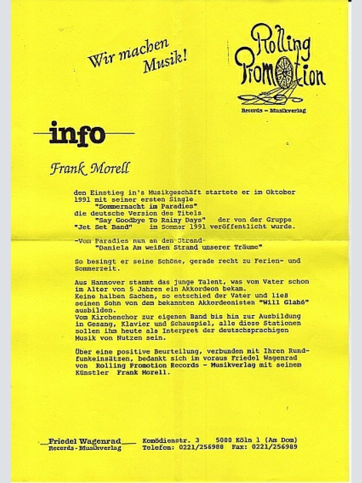 Vinyl / Frank Morell (2) - Daniela - Am Weißen Strand Unserer Träume