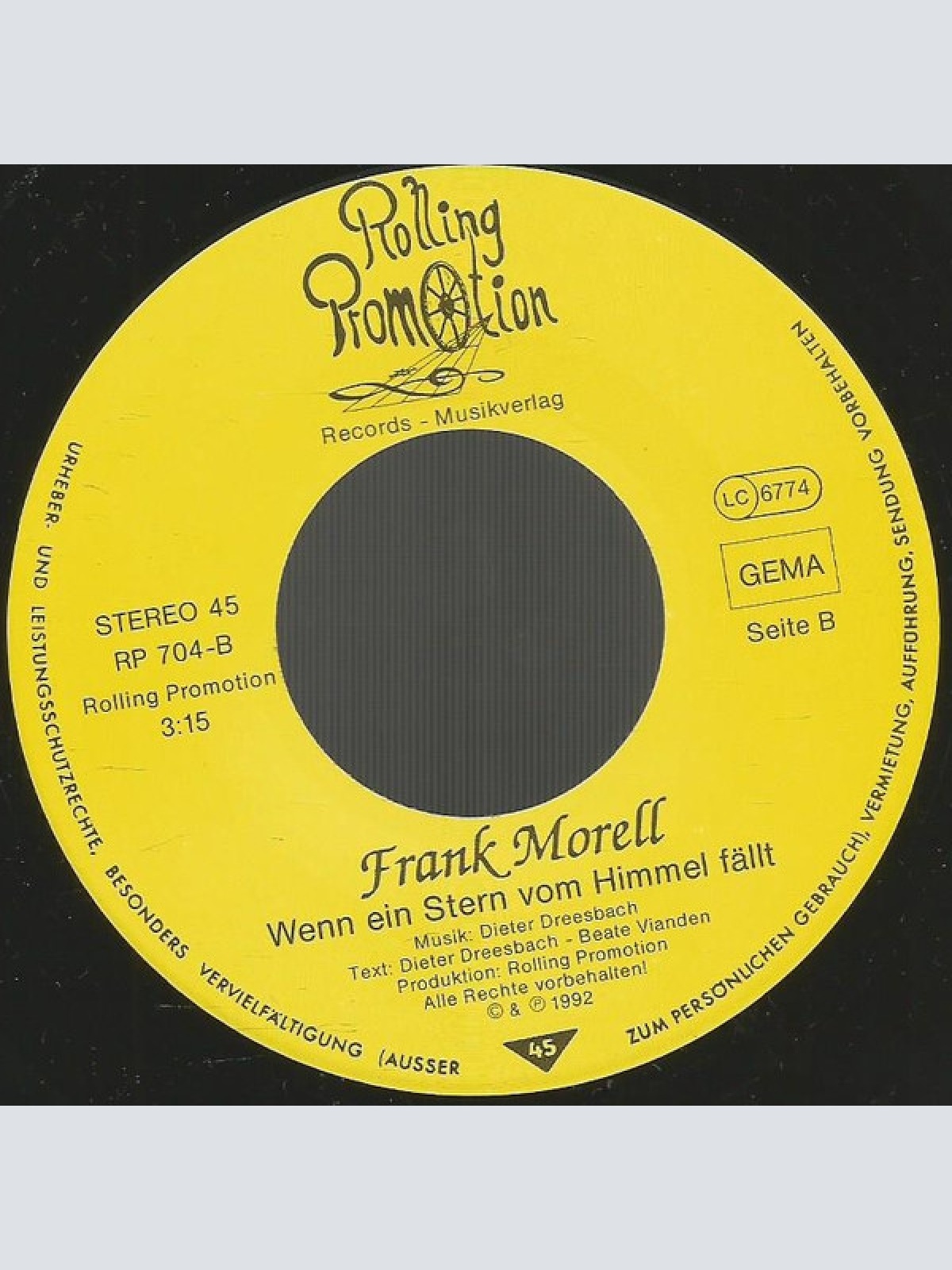 Vinyl / Frank Morell (2) - Daniela - Am Weißen Strand Unserer Träume