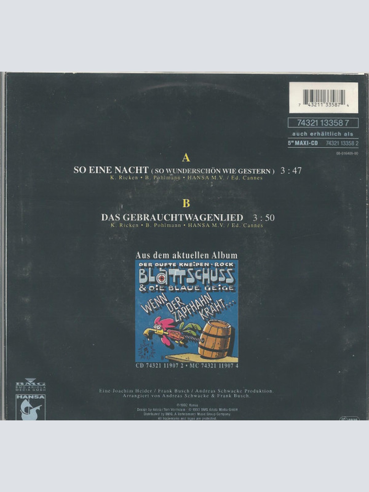 Vinyl / Blattschuss & Die Blaue Geige* - Der Dufte Kneipen-Rock