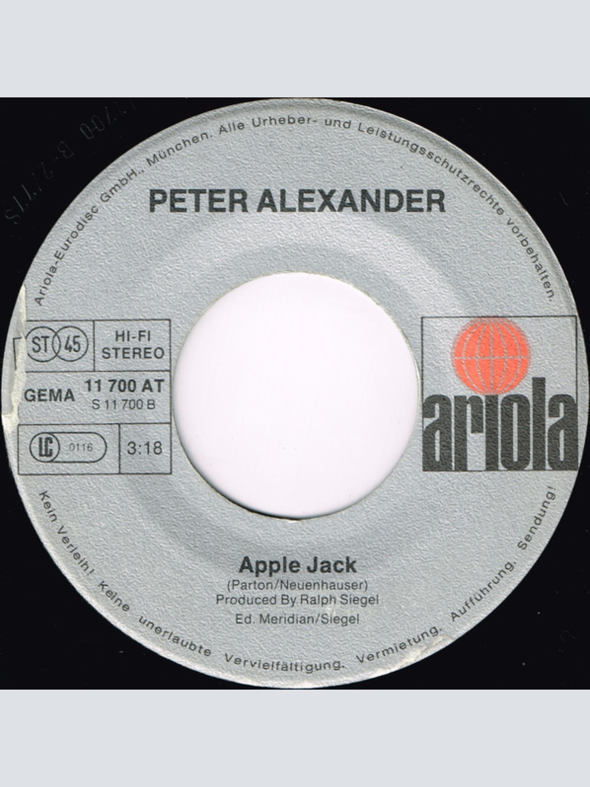 Vinyl / Peter Alexander - Feierabend