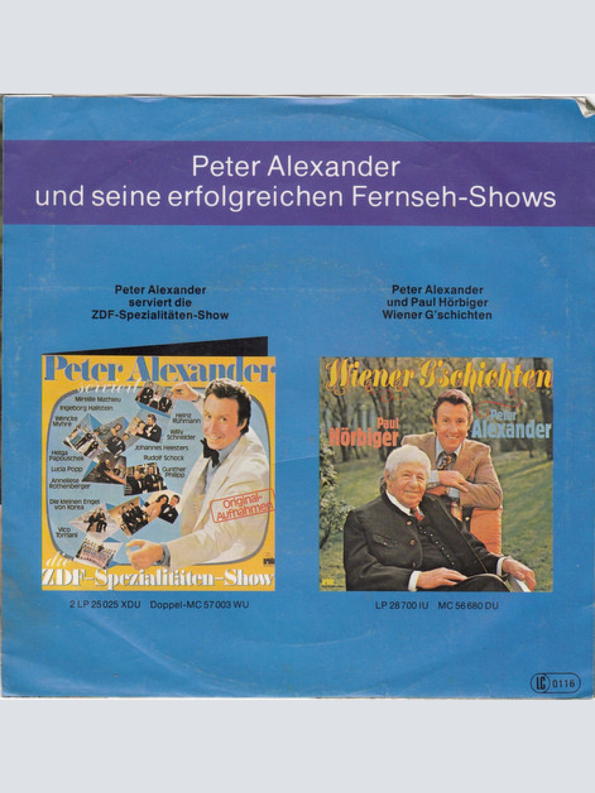 Vinyl / Peter Alexander - Feierabend