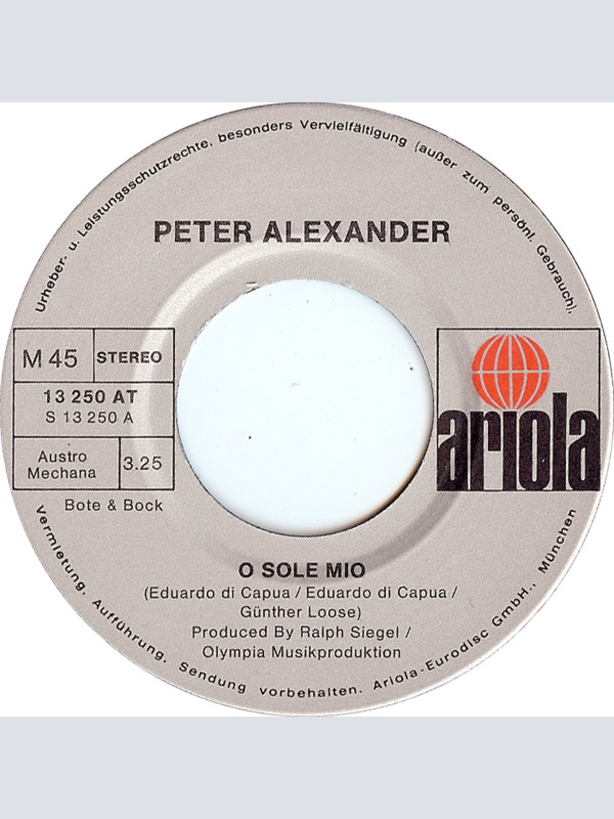 Vinyl / Peter Alexander - O Sole Mio