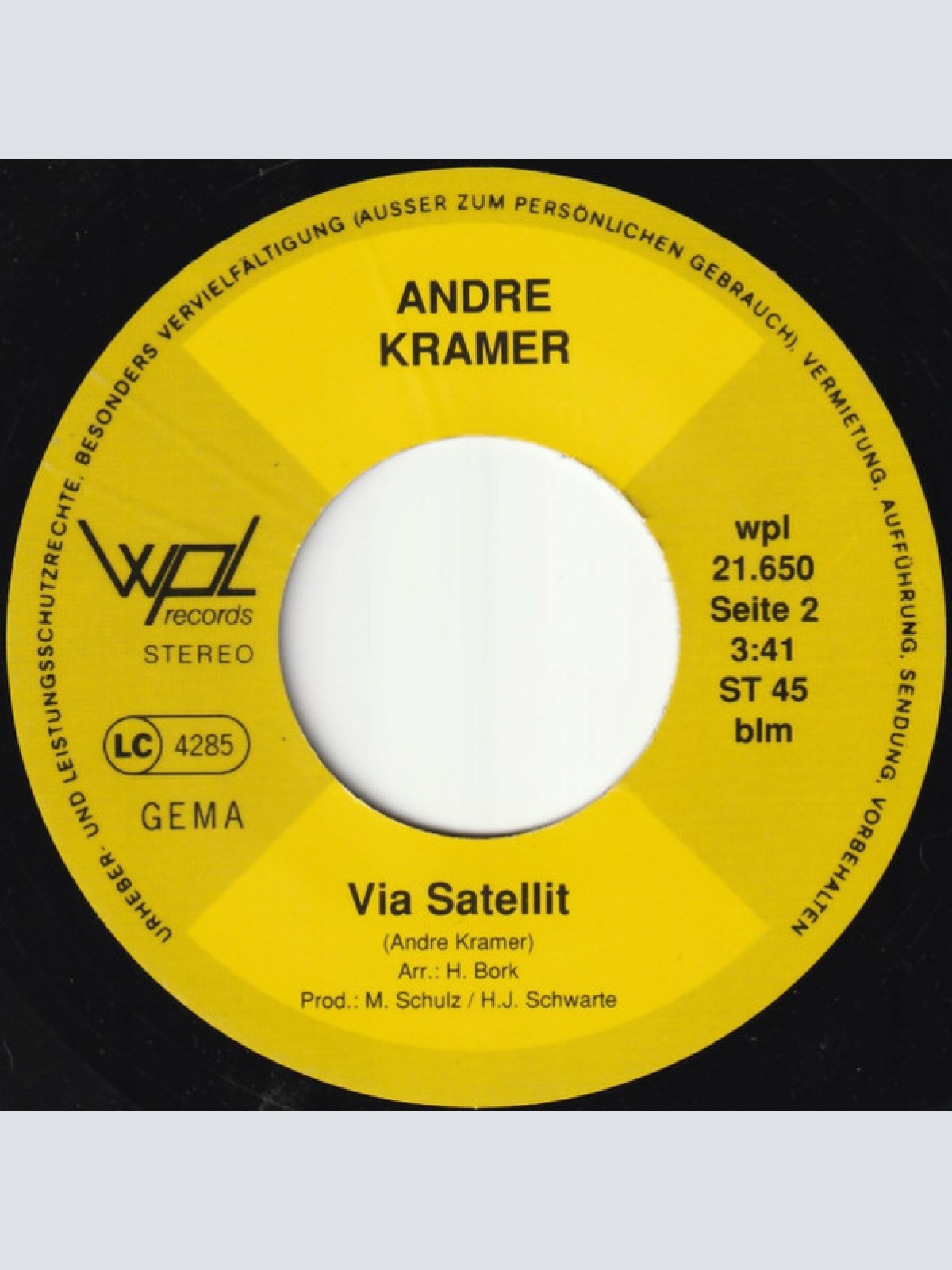 Vinyl / André Kramer (2) - Wie Ein Dieb In Der Nacht