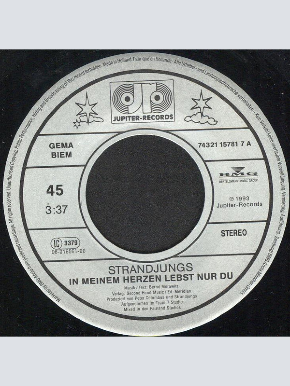 Vinyl / Strandjungs - In Meinem Herzen Lebst Nur Du