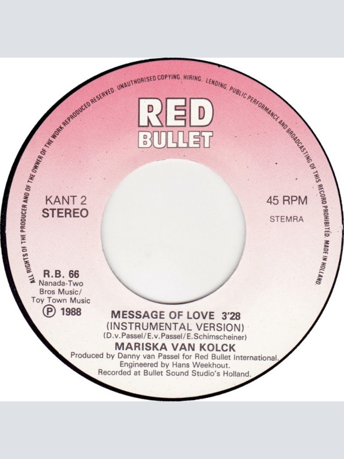 Vinyl / Mariska van Kolck - Message Of Love