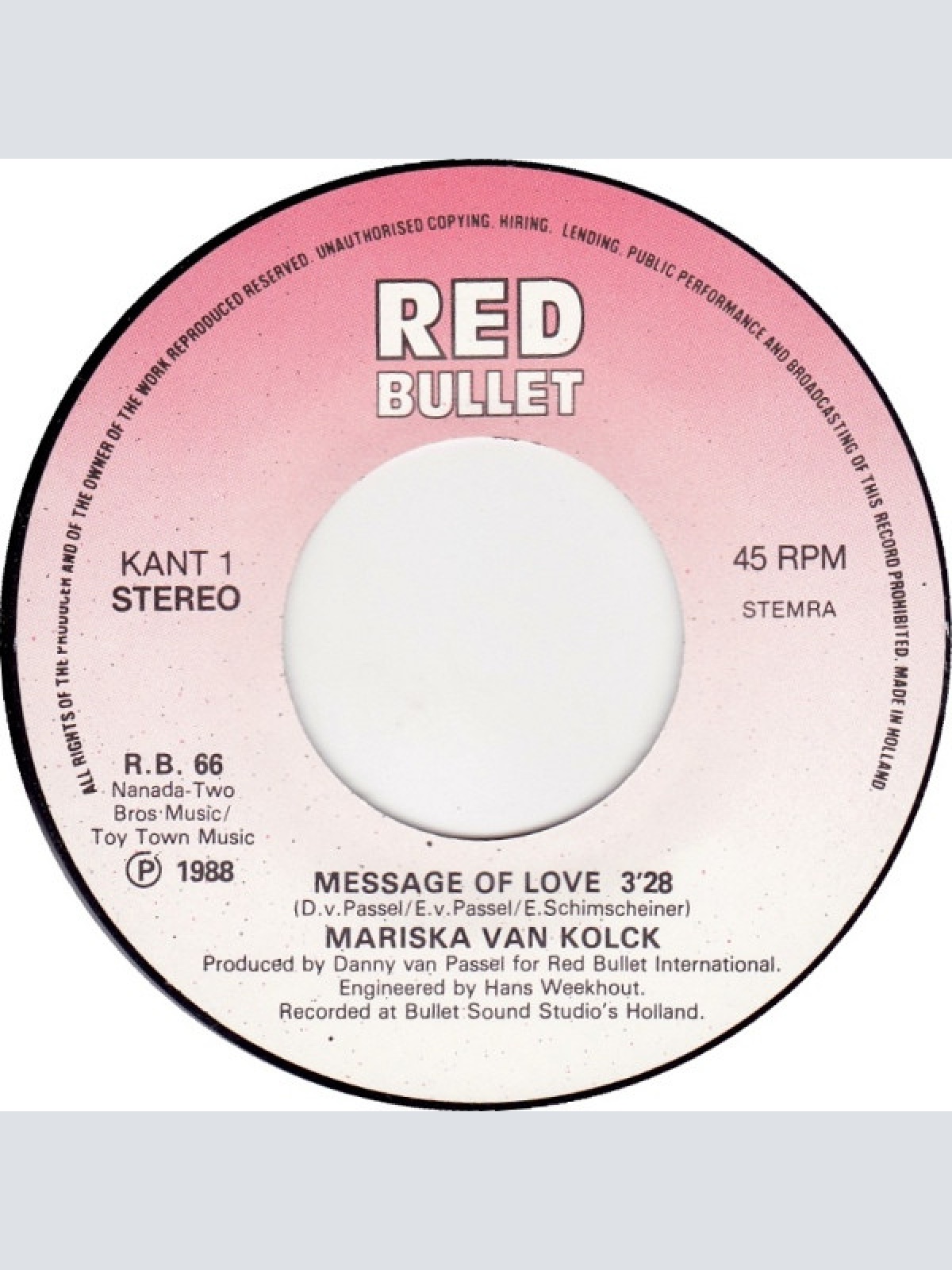 Vinyl / Mariska van Kolck - Message Of Love