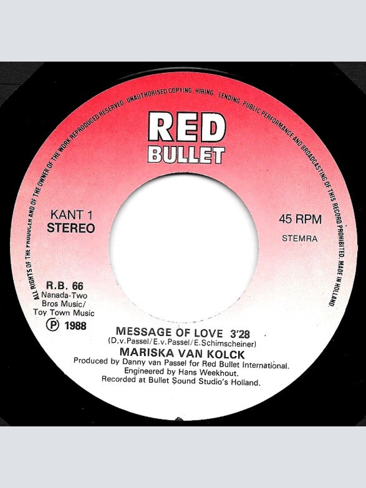 Vinyl / Mariska van Kolck - Message Of Love