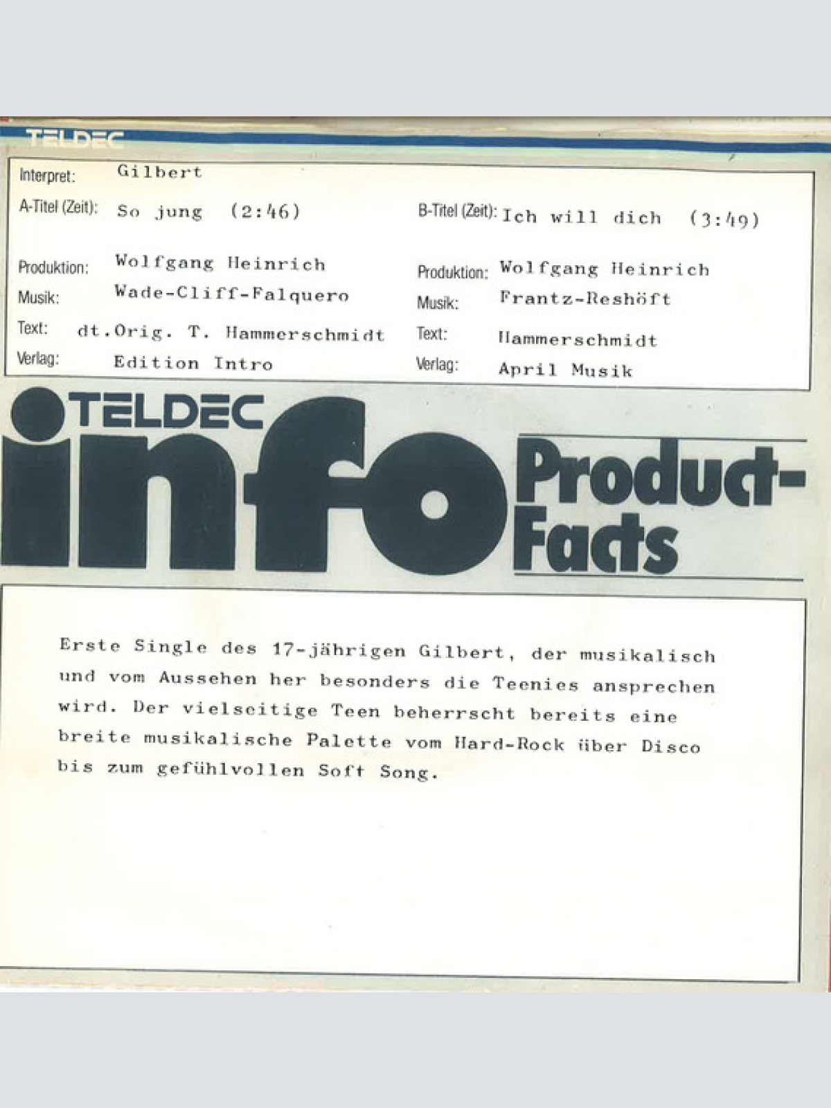 Vinyl / Gilbert (23) - So Jung