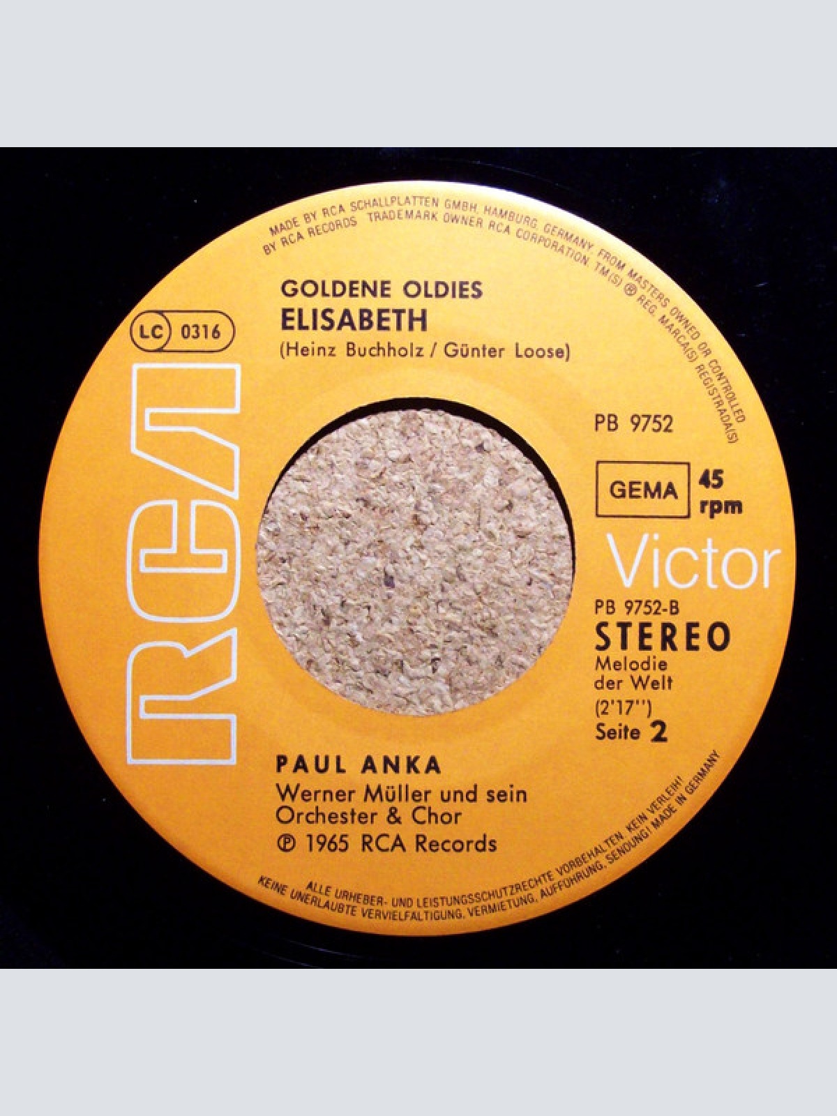 Vinyl / Paul Anka - Zwei Mädchen Aus Germany / Elisabeth