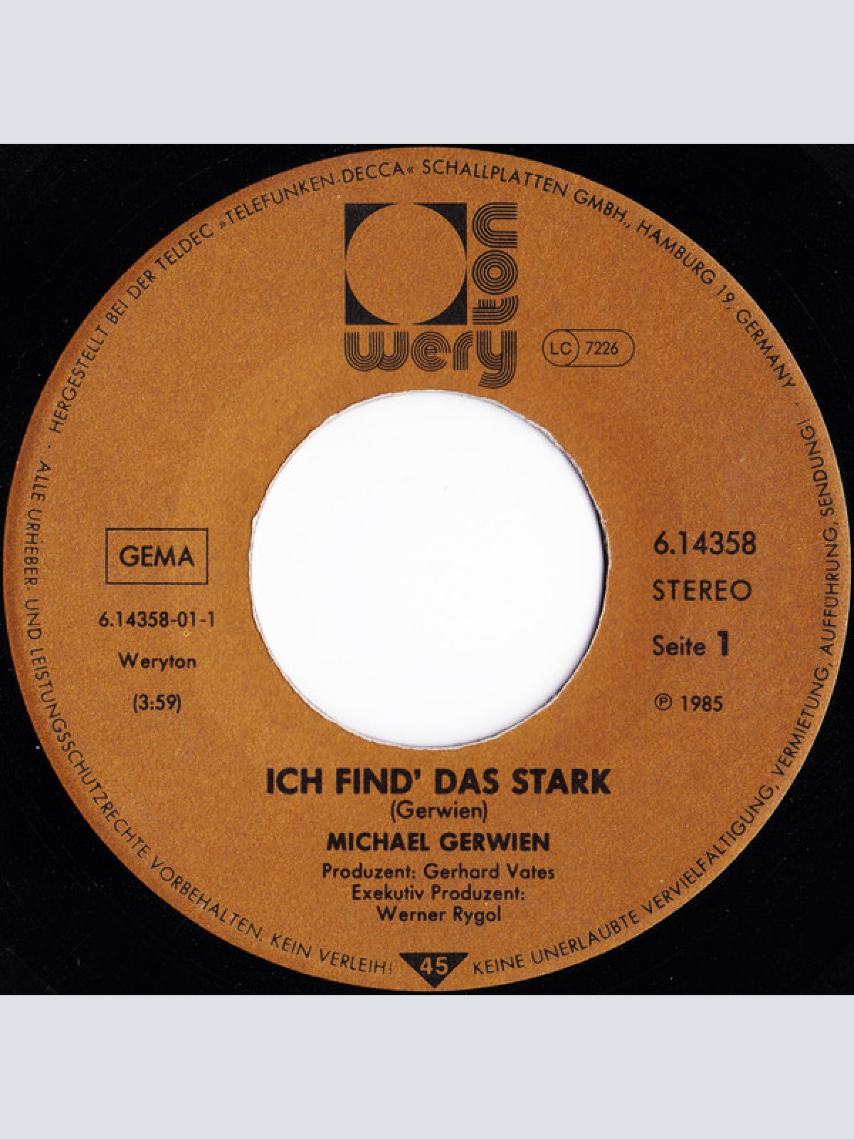 Vinyl / Michael Gerwien - Ich Find' Das Stark