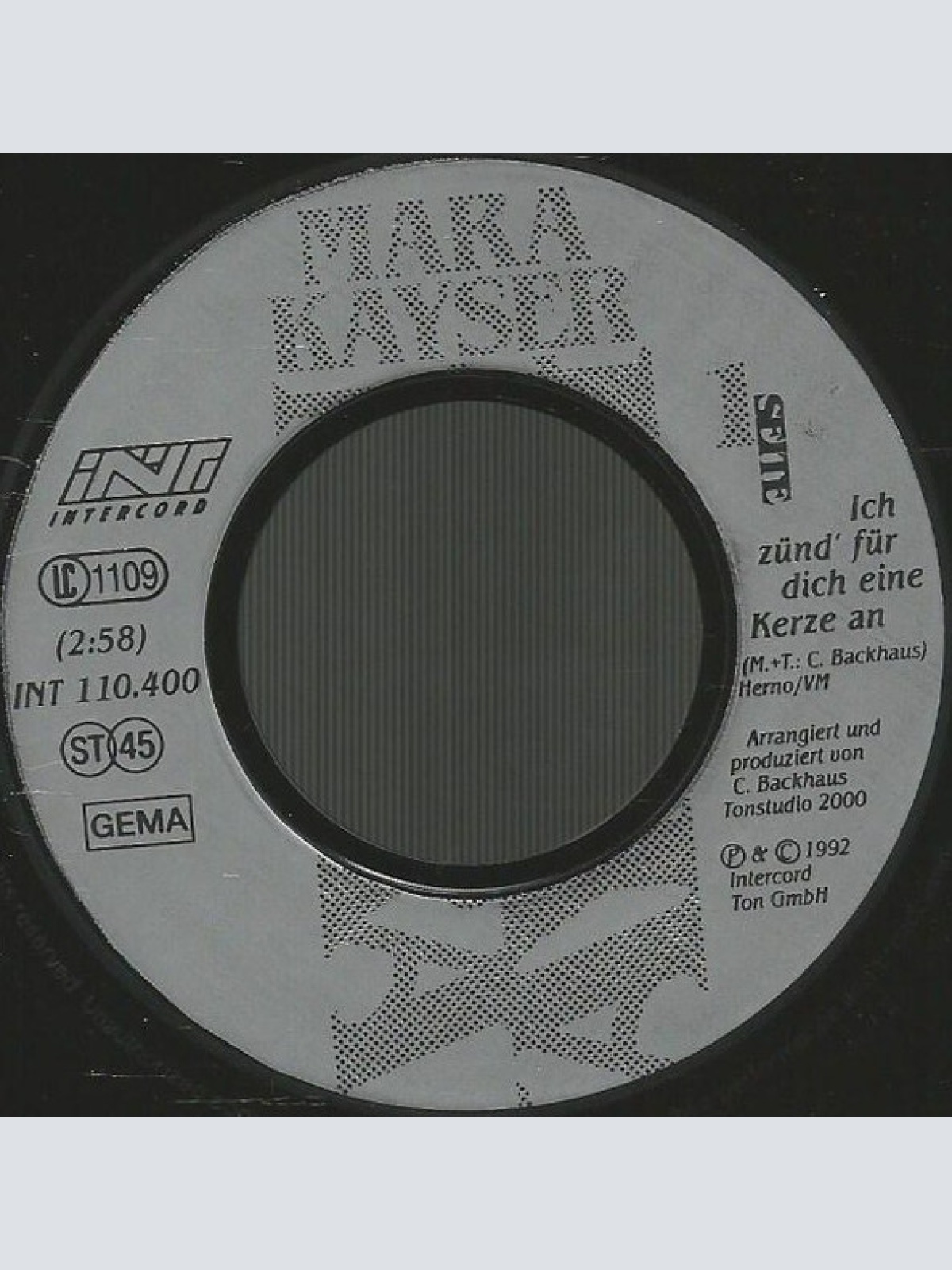 Vinyl / Mara Kayser - Ich Zünd Für Dich Eine Kerze An