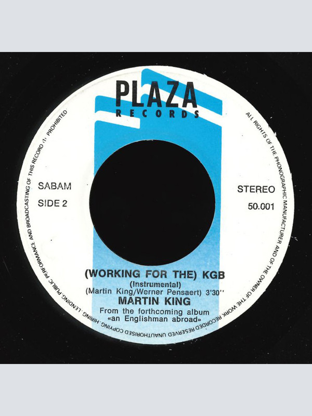 Vinyl / Martin King (2) - Working For The KGB