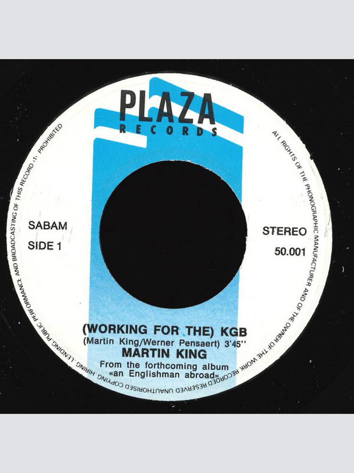 Vinyl / Martin King (2) - Working For The KGB