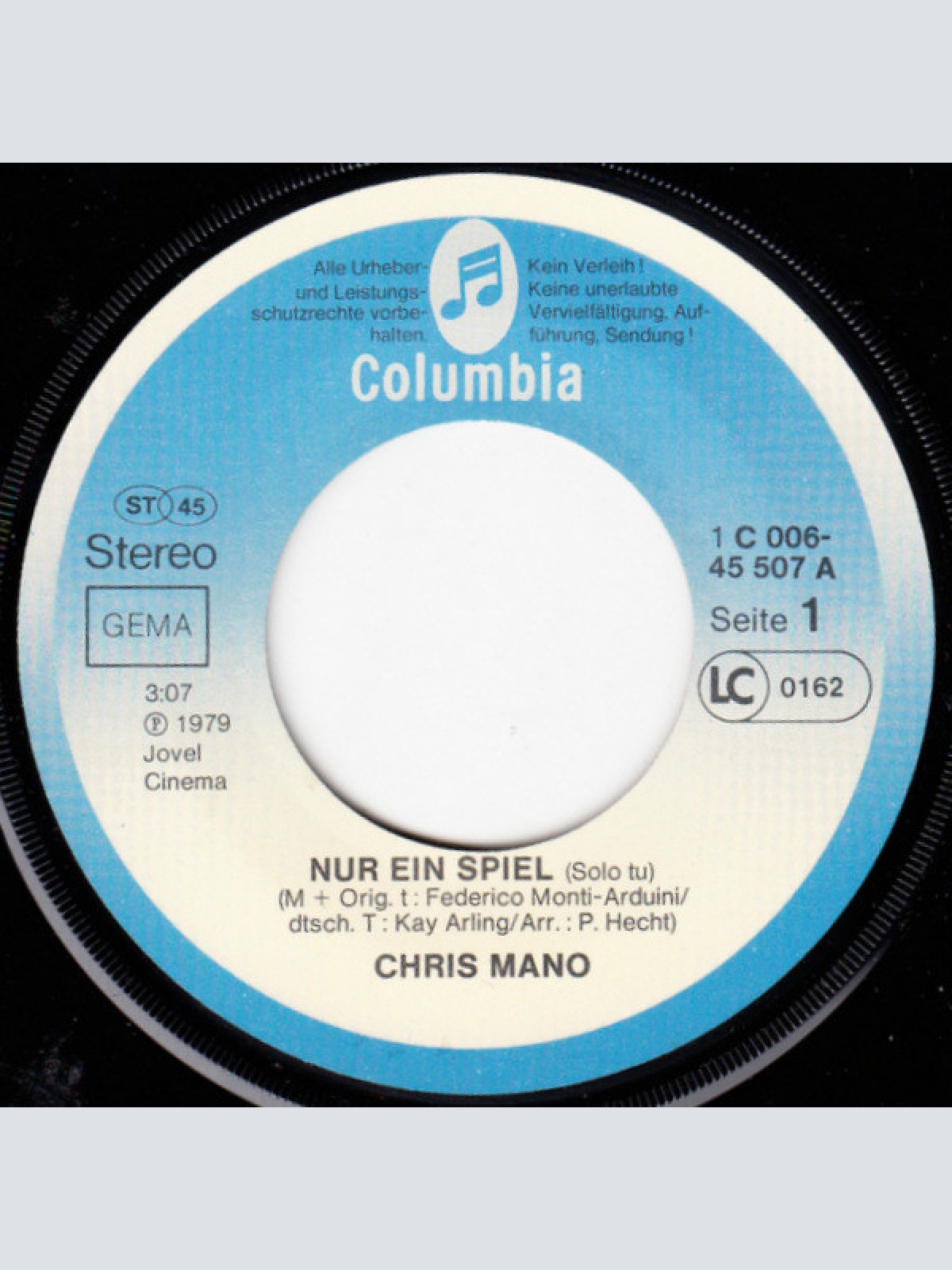Vinyl / Chris Mano - Nur Ein Spiel