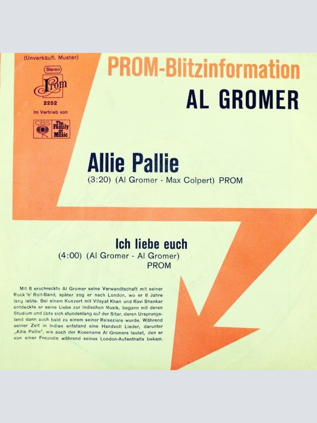 Vinyl / Al Gromer* - Allie Pallie