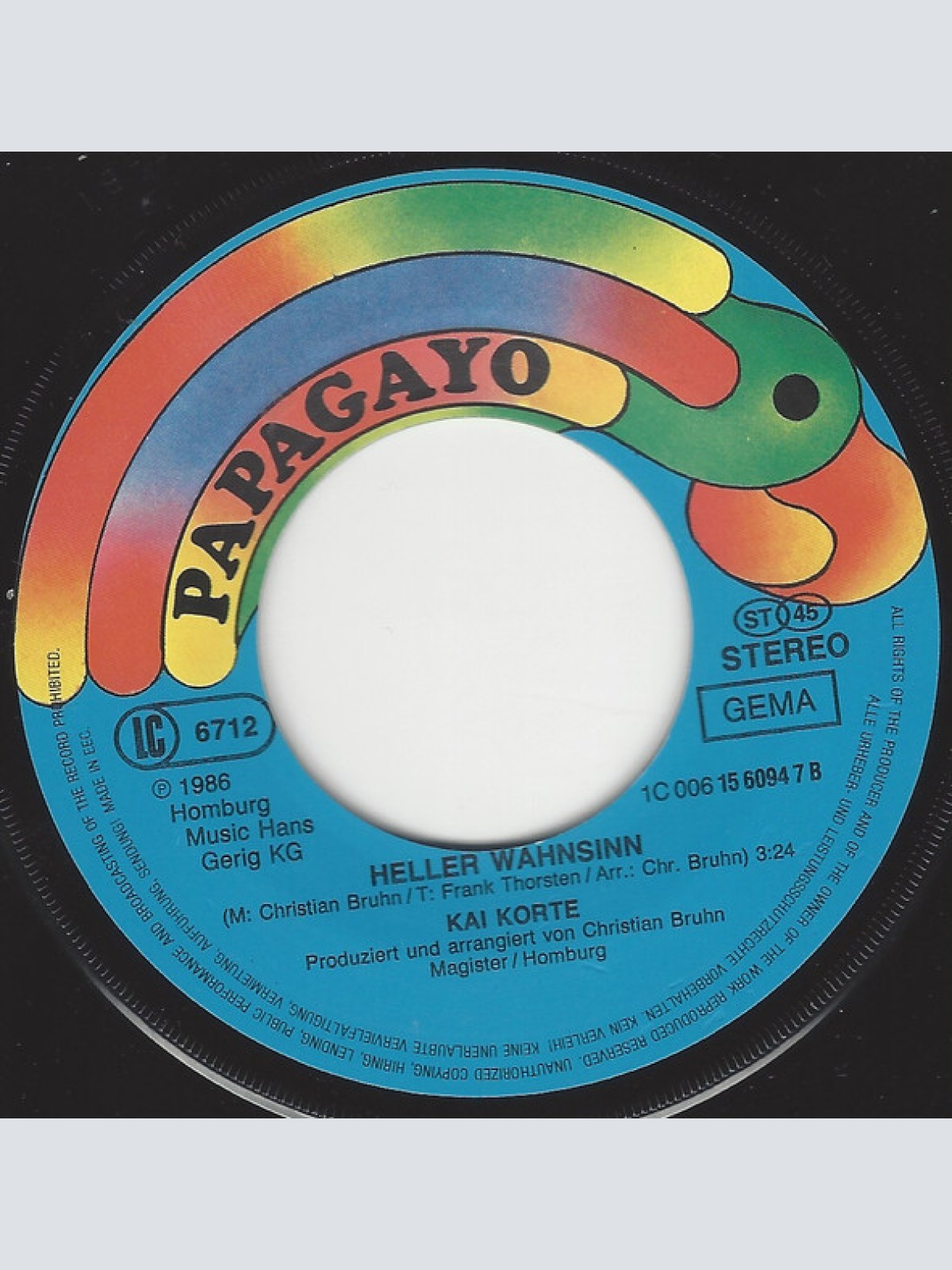 Vinyl / Kai Korte - Unter Der Asche Ist Immer Noch Glut / Heller Wahnsinn