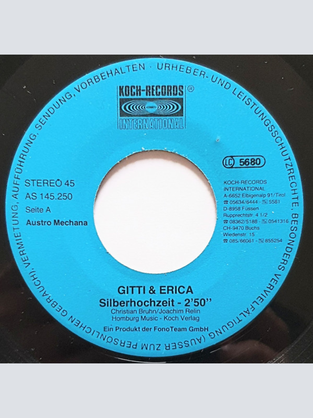 Vinyl / Gitti & Erica* - Silberhochzeit