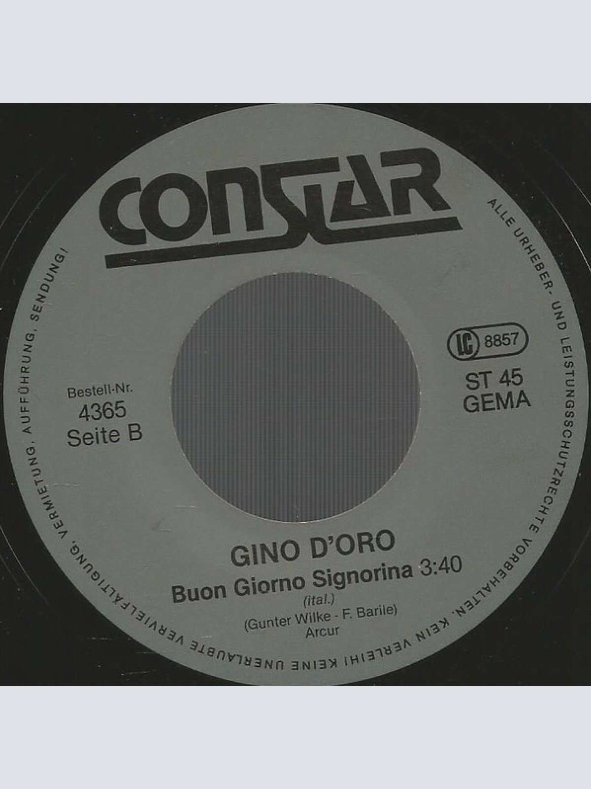 Vinyl / Gino D'Oro - Buon Giorno Signorina