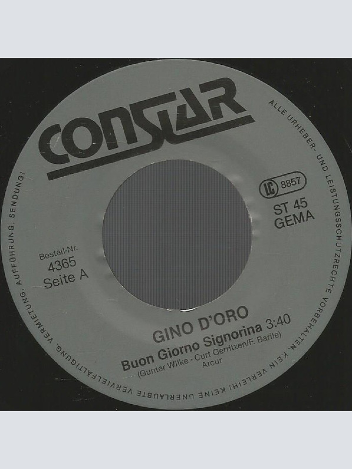Vinyl / Gino D'Oro - Buon Giorno Signorina