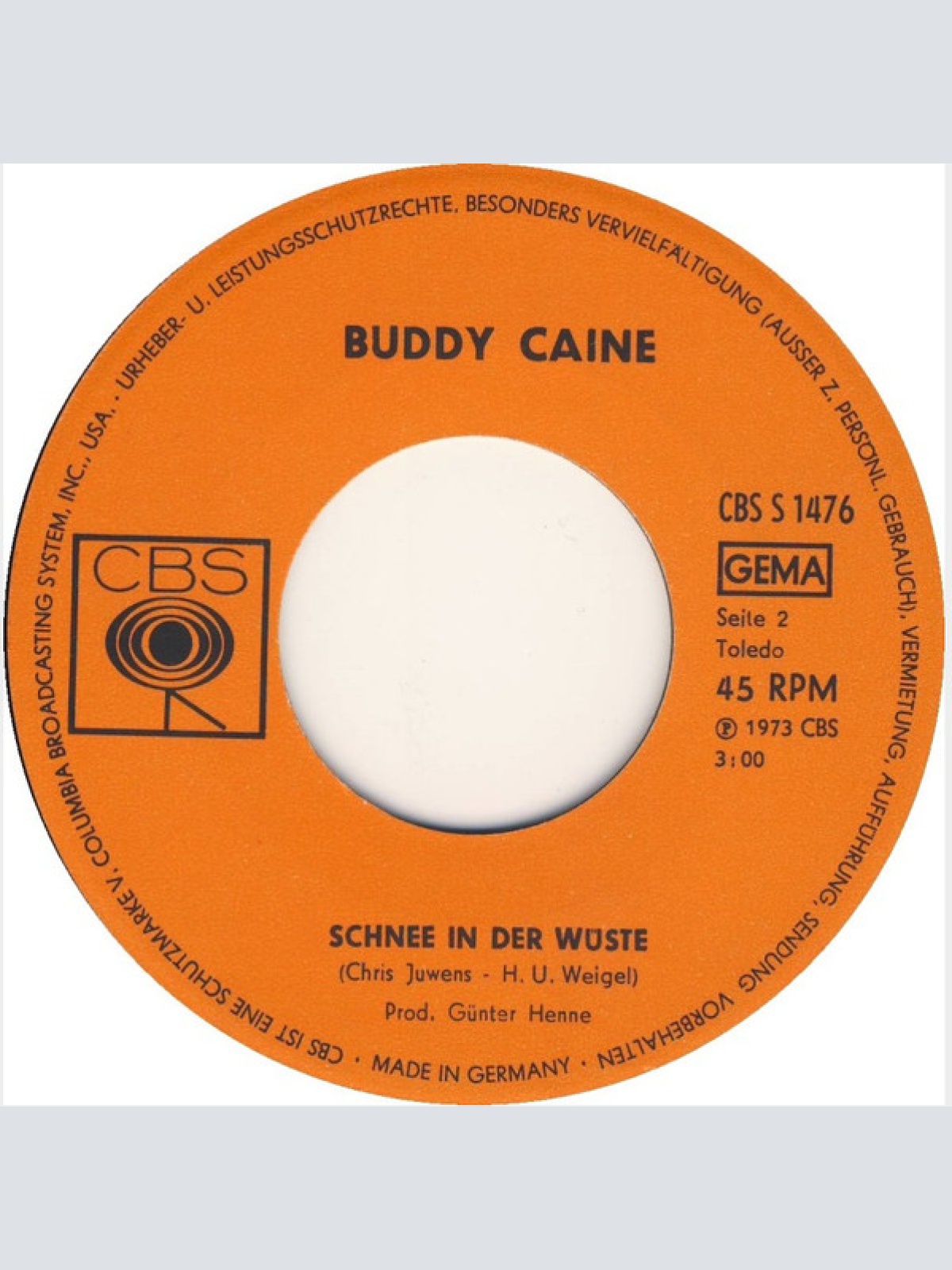 Vinyl / Buddy Caine - Lady