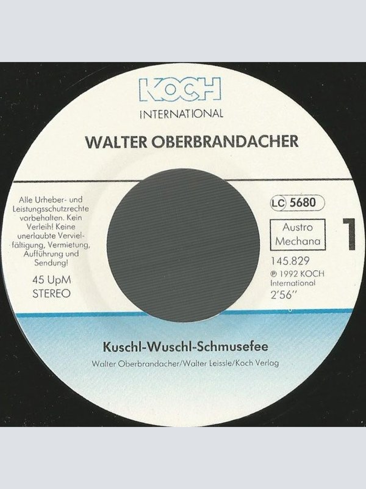 Vinyl / Walter Oberbrandacher - Kuschl-Wuschl-Schmusefee