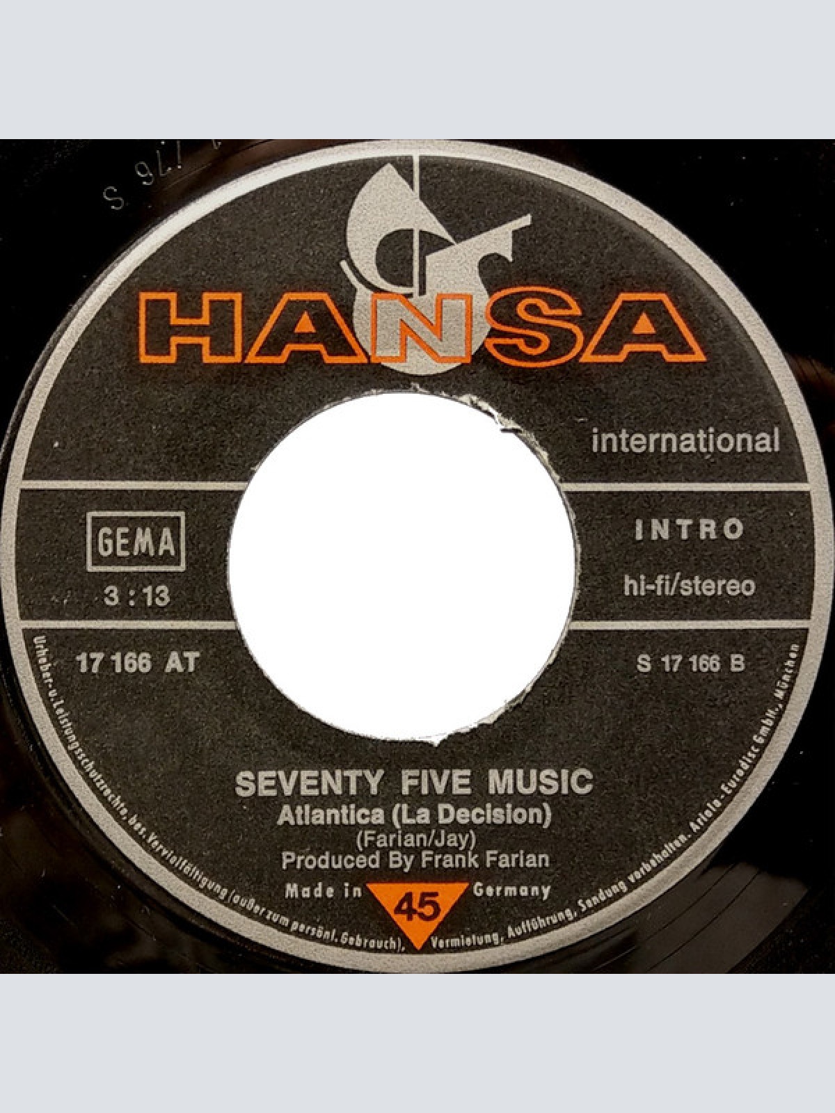 Vinyl / Seventy Five Music - Atlantica (La Décision)